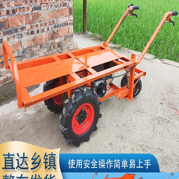 Vehículo de transporte agrícola motor de gasolina carro de tres ruedas diesel de dos ruedas carro de transporte del sitio de construcción autobús eléctrico de pollo