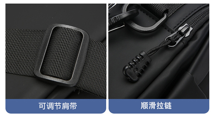 New horizontal multi-functional nylon bag for men, sporty and casual small bag, single-shoulder crossbody handbag, men's cross-border bag undefined