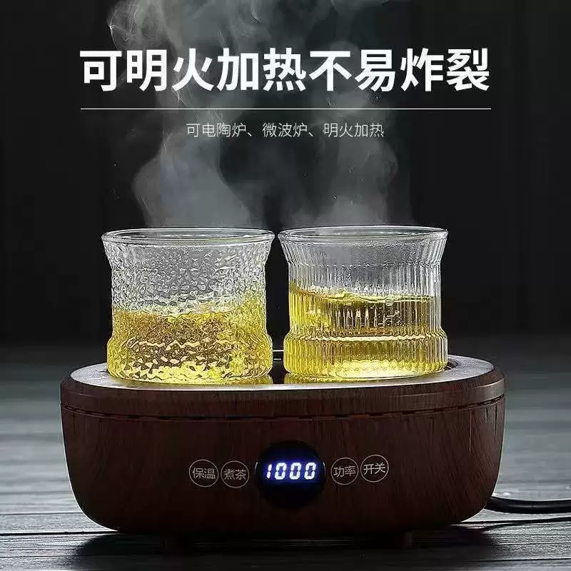 Японская стеклянная чайная чашка, чайный набор, антиискровый, повышенная толщина