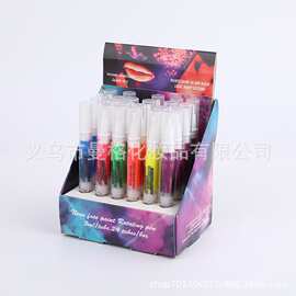 万圣节装饰脸彩 6色水性面部脸彩笔 创意荧光面部化妆脸彩旋转笔