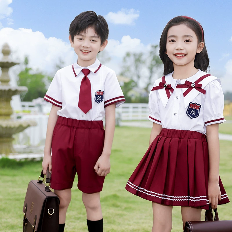Set for students, uniform for kindergarten, summer shirt for work, 6 years