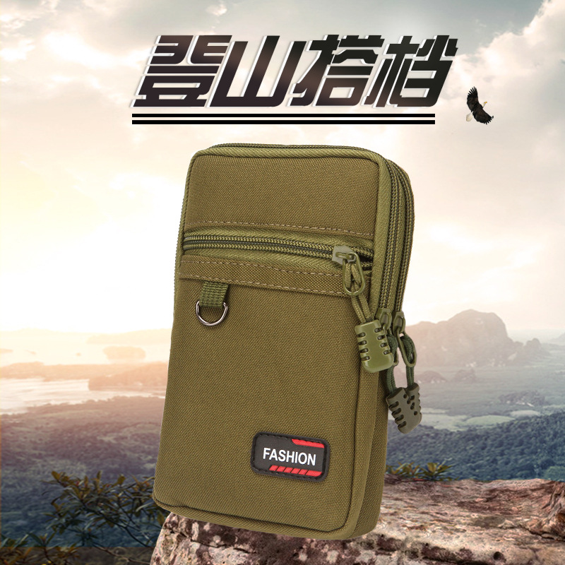 Alibaba.com Hot Selling Men's Outdoor Hiking Phone Bag for Middle-Aged Workers to Wear Belt Phone Waist Bag to Carry Bag