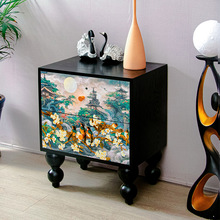 实木床头柜中式简约卧室复古小型家用客厅现代多功能收纳储物柜