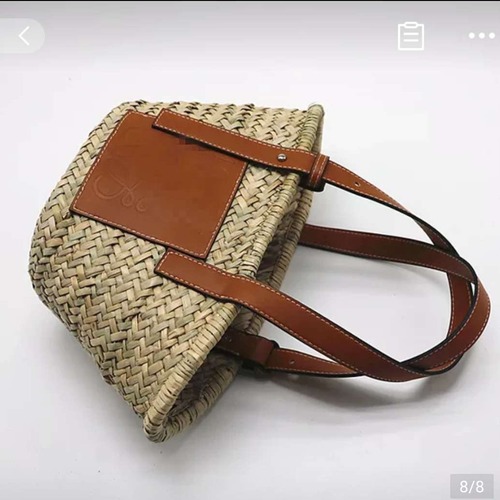 2020 New Style Mitsubishi Grass Woven Craft Grass Weaving Bag New Fashion Palm Leaf Single Shoulder Women's Bag Wicker Bag 