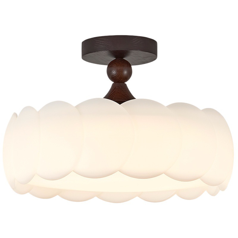 Lámpara de dormitorio medieval francesa 2025 nuevo estilo retro crema sensación de alta calidad habitación para niños lámpara de techo de protección ocular led