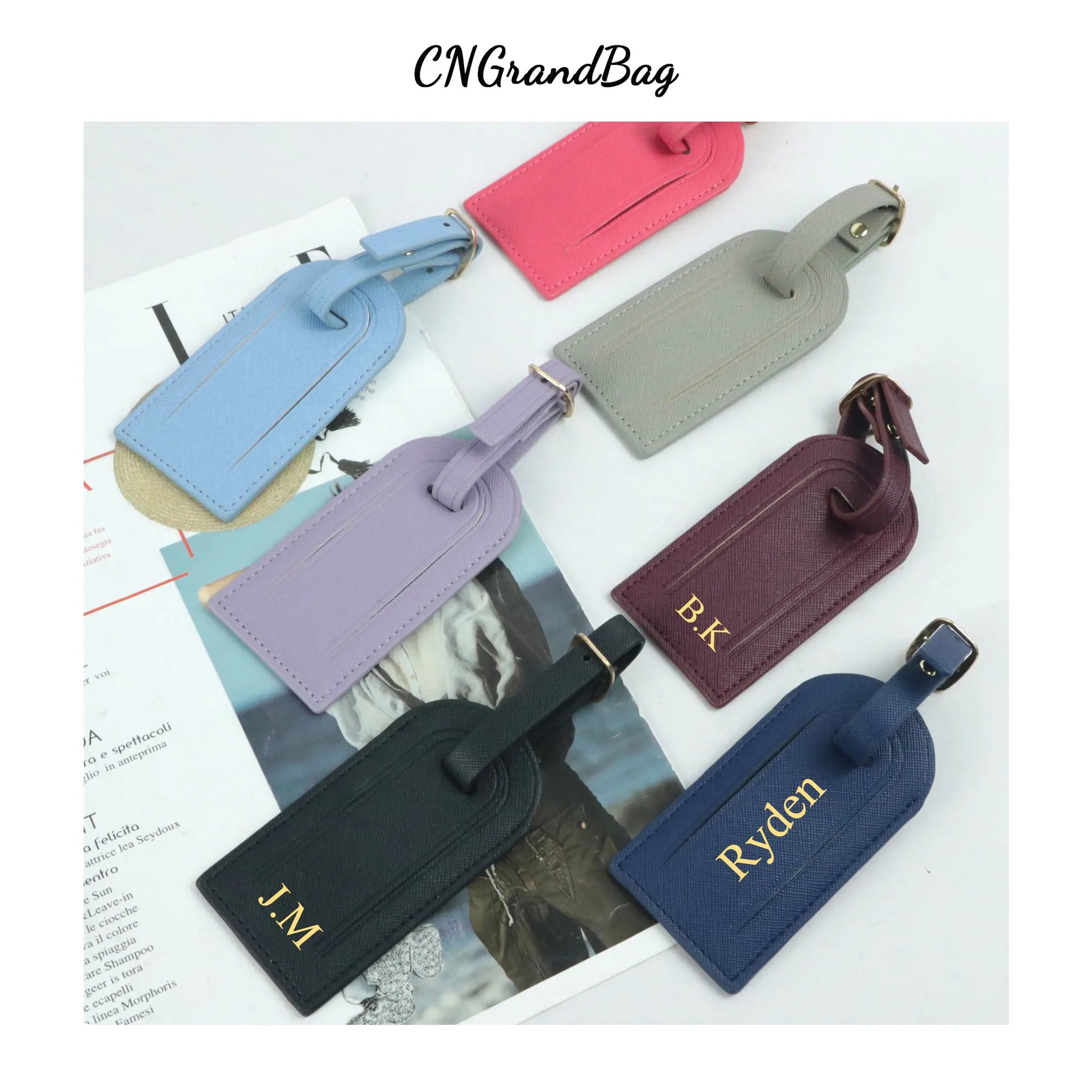 Cross-border PU leather lightweight portable passport holder travel ticket holder multifunctional passport bag luggage tag in stock