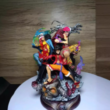 海贼王 鬼岛之战 超新星 三船长 路飞基德罗 雕像 模型 盒装手办