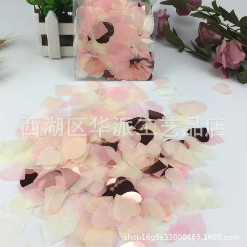 10g colorido 2.5cm confeti de amor fiesta de bodas de San Valentín sosteniendo pétalos globos transparentes relleno de bola de olas