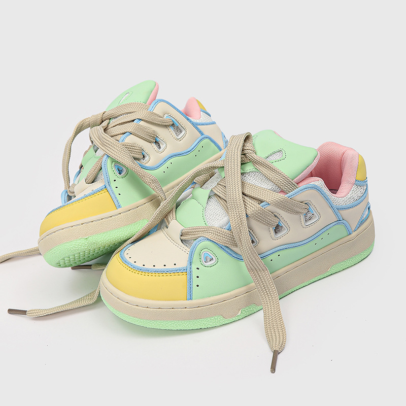 China-Chic Crowd kleine weiße Frauen ins vielseitige Casual Sports Brot Männer dicke Sohlen Student Board Schuhe High Sense_voghion.com