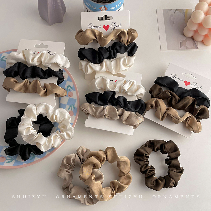 Coleteros de seda para mujer, bandas elásticas para el cabello, lazos para el cabello modernos y novedosos de 2025, accesorios para el cabello duraderos.