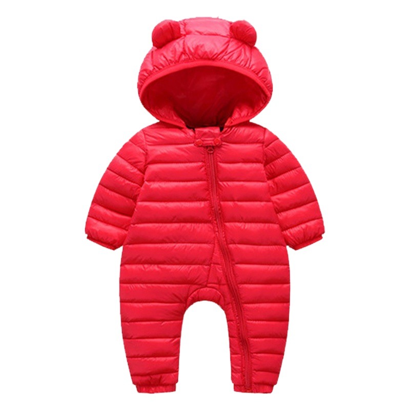 Bebé ligero abajo de algodón acolchado mono 3-6-12 meses recién nacido mameluco masculino y femenino bebé de algodón acolchado chaqueta 0-3 años de edad