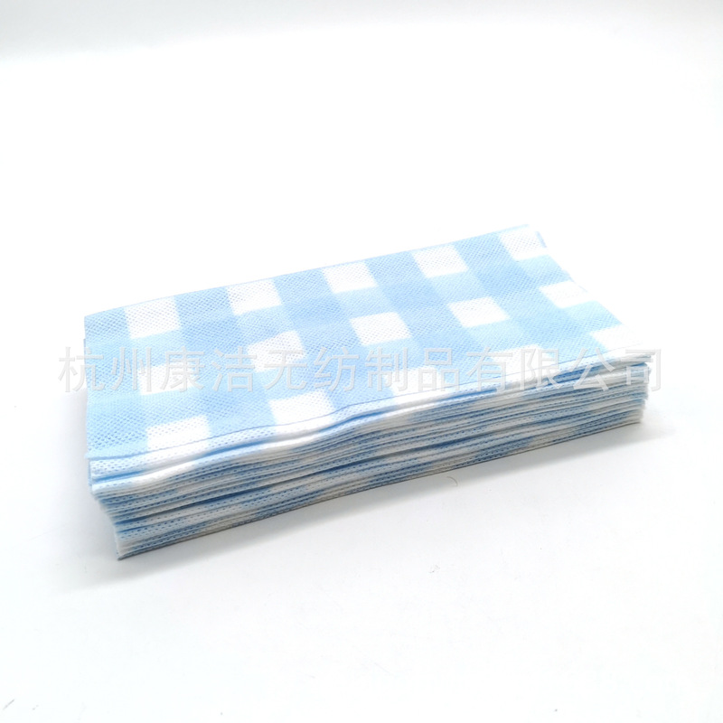 Professional supply non-woven products thickened kitchen dishcloth dishcloth can be used to make placemat or table mat blue square