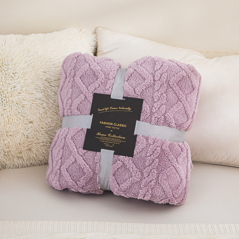 Tafu terciopelo manta gruesa jacquard de doble cara manta de lana de coral manta de siesta de oficina al por mayor regalos transfronterizos de comercio exterior