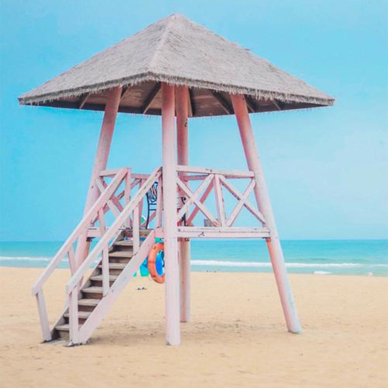 定制木质瞭望塔防腐木救生站海滨度假区瞭望台海边景观观测台望斗