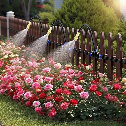 Irrigatore universale automatico per fiori, dispositivo di irrigazione a microirrigazione regolabile, raffreddamento e umidificazione, con spina rapida._voghion.com