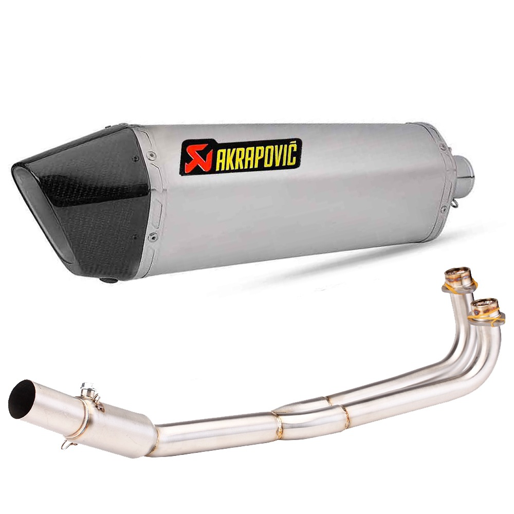 Motorcycle Modified Exhaust Pipe Stainless Steel Front Section Scorpio Exhaust Pipe Full Section Suitable for Guangyang Kymco Ak550