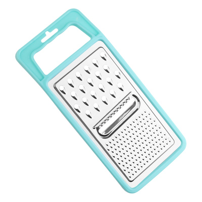 Acero inoxidable plana rallador de cocina de corte de artefactos en rodajas amoladora tres en uno herramientas de cocina al por mayor