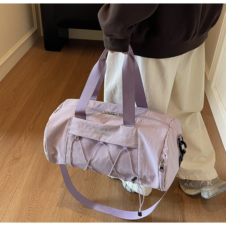 New Trendy Handheld Short-Distance Travel Bag Women's Fashion Lightweight Shoulder Crossbody Gym Bag with Independent Shoe Compartment Business Trip Luggage Bag