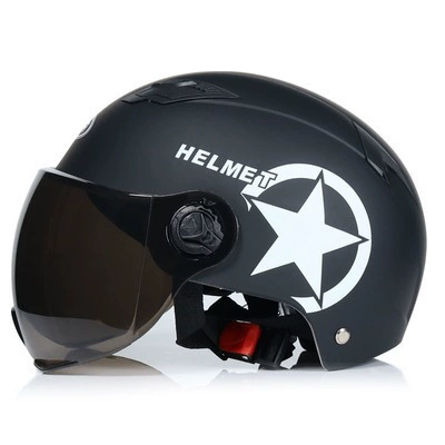 Summer Harley helmet riding helmet men's and women's electric car helmet battery car helmet summer helmet bicycle helmet (Motorcycle Safety Supplies) - black-harley-non-national-standard