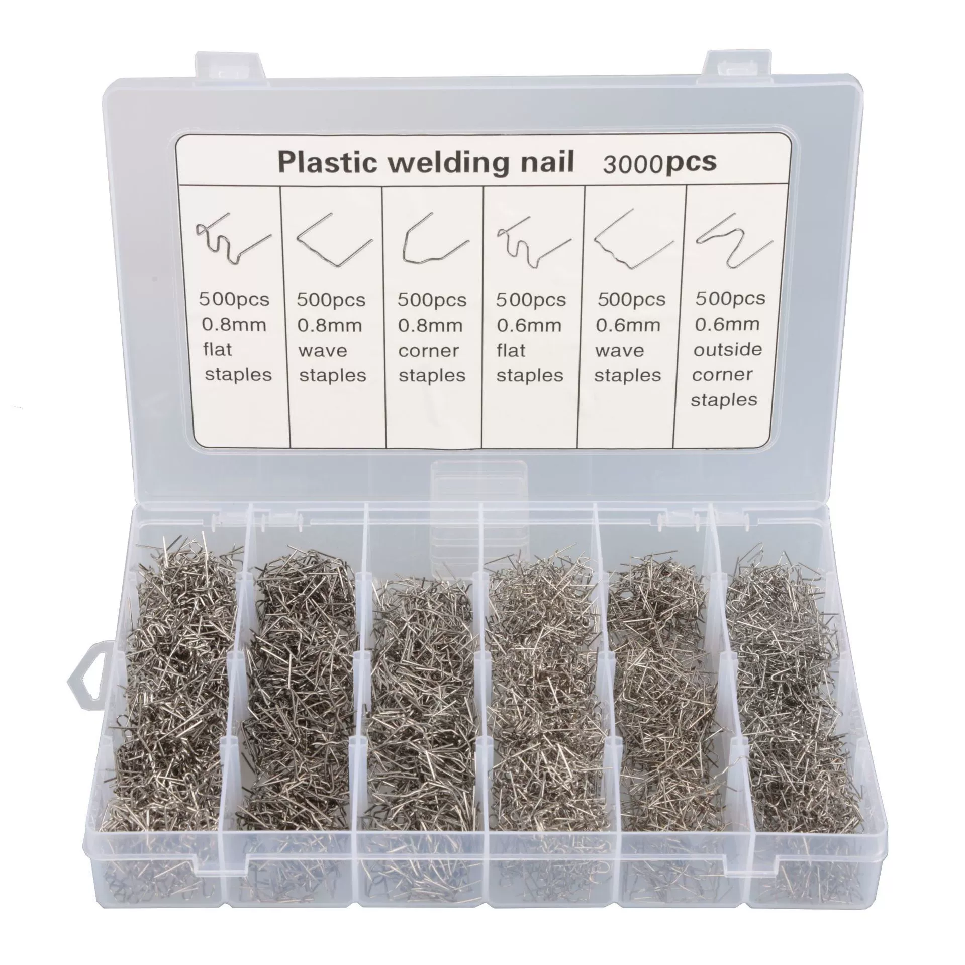 Завод в наличии автомобильный бампер сварочный гвоздь сварочная проволока бампер излом пластиковый ремонт гвоздь Горячая посадка гвоздь 3000 шт.