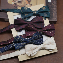 正装领结男韩版日系学院风绅士复古花纹新郎伴郎兄弟团晏会蝴蝶结