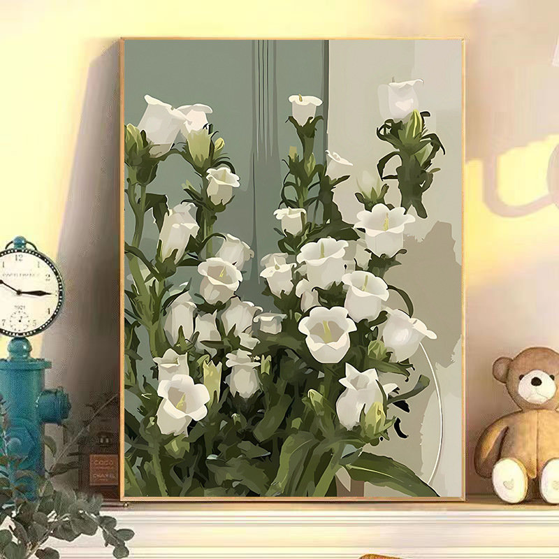 30種類の花卉diyデジタル油絵の震え音電気商が次々と露店を出してバラの手描き装飾画を卸売りした|undefined