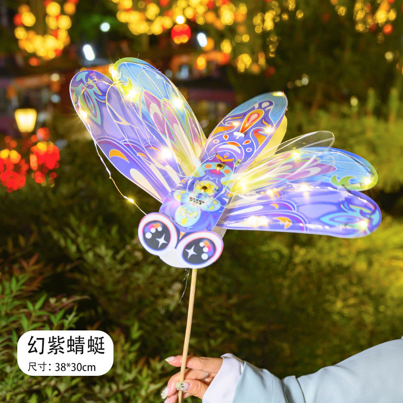 中秋节pvc彩绘灯笼蝴蝶花灯手工diy儿童制作材料包幼儿园创意礼品|undefined