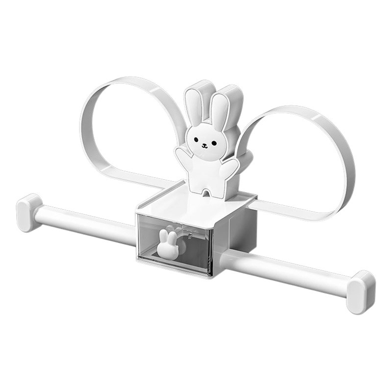 Accesorios para el cabello lindo de dibujos animados almacenamiento percha almacenamiento Punch-libre multifuncional joyería caja de almacenamiento organizador de almacenamiento rack