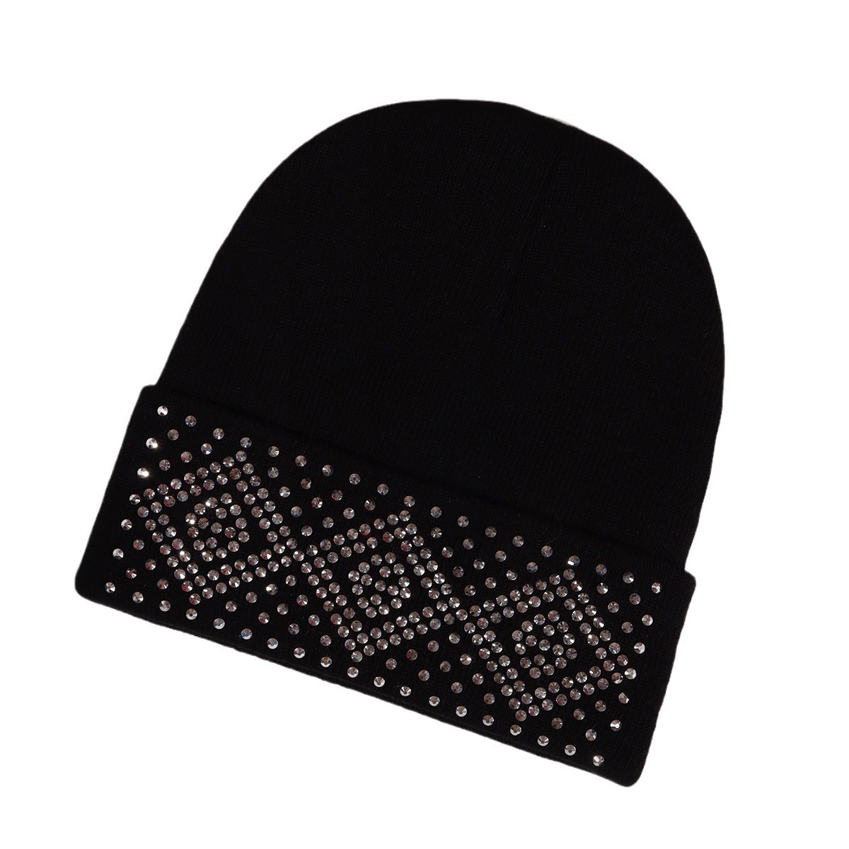 Unisex Diamond-print hot diamond hat rhinestone knit hat Knit hat party_voghion.com