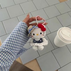 Kt猫漫画アニメブラックピンクぬいぐるみぬいぐるみキーホルダーストラップ女の子リュックサックアクセサリー
