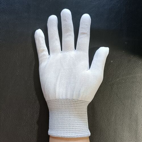 White Nylon Thin Protective Gloves, Comfortable for Work, 13-Needle Nylon Gloves, Wholesale, One Piece