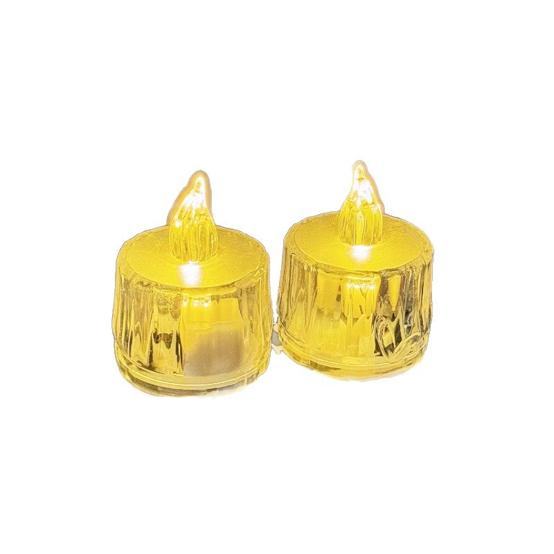 Cristal simulado lámpara de vela LED pequeña lámpara de té cera noche pareja confesión propuesta de matrimonio decoración atmósfera lámpara regalo de cumpleaños