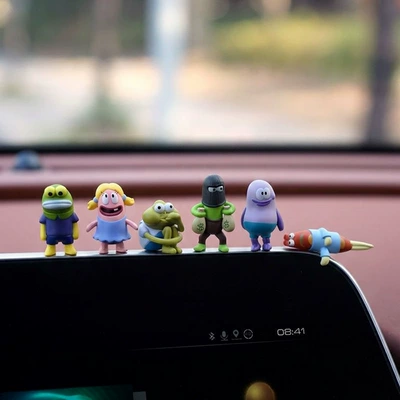 Car ornaments dashboard screen figurines, creative - bikini-town-residents-c-style-individual-price-sold-in-sets-of-6-comes-with-adhesive-stickers