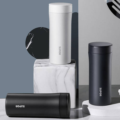 Supor thermos cup for men and women large capacity high-end business car portable tea making 316L stainless steel water cup