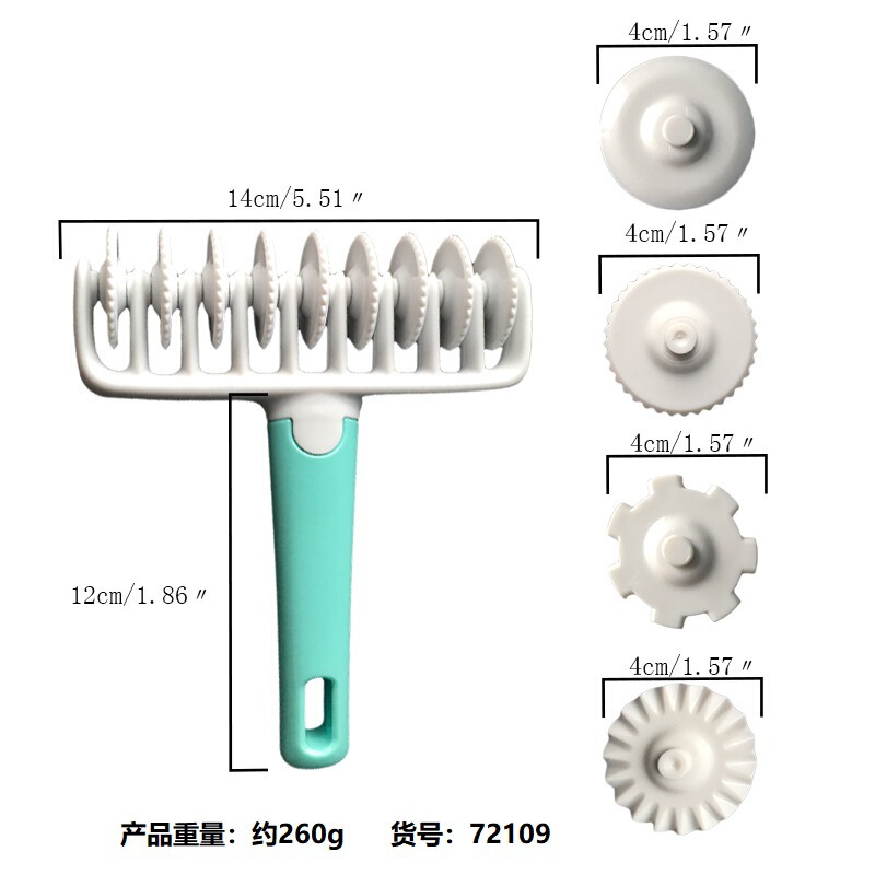 跨境厨房多功能面点切割轮披萨卷边轮滚轮刀手动麻花轮切烘焙工具|undefined