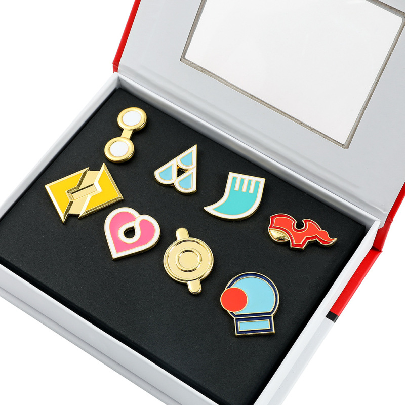 国境を越えて人気のあるポケモンの金属バッジ宝可夢セットの美しい箱プレゼントピン漫画ブローチ|undefined