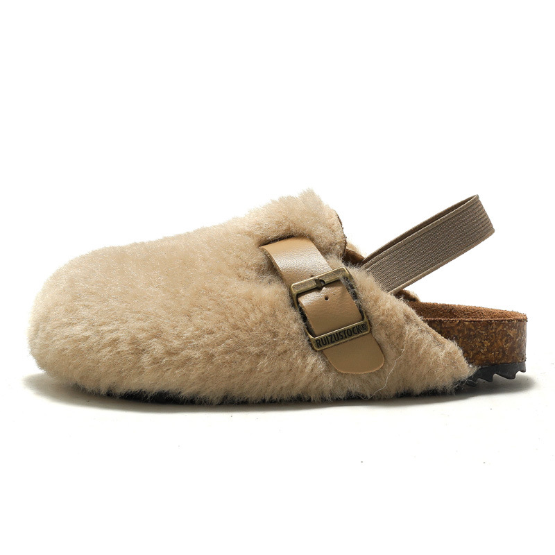 RUIZUSTOCK Automne Hiver Nouvelles Sandales Chaudes En Daim Fourrure De Lapin Pour Enfants En Liège Pour Garçons Et Filles_voghion.com