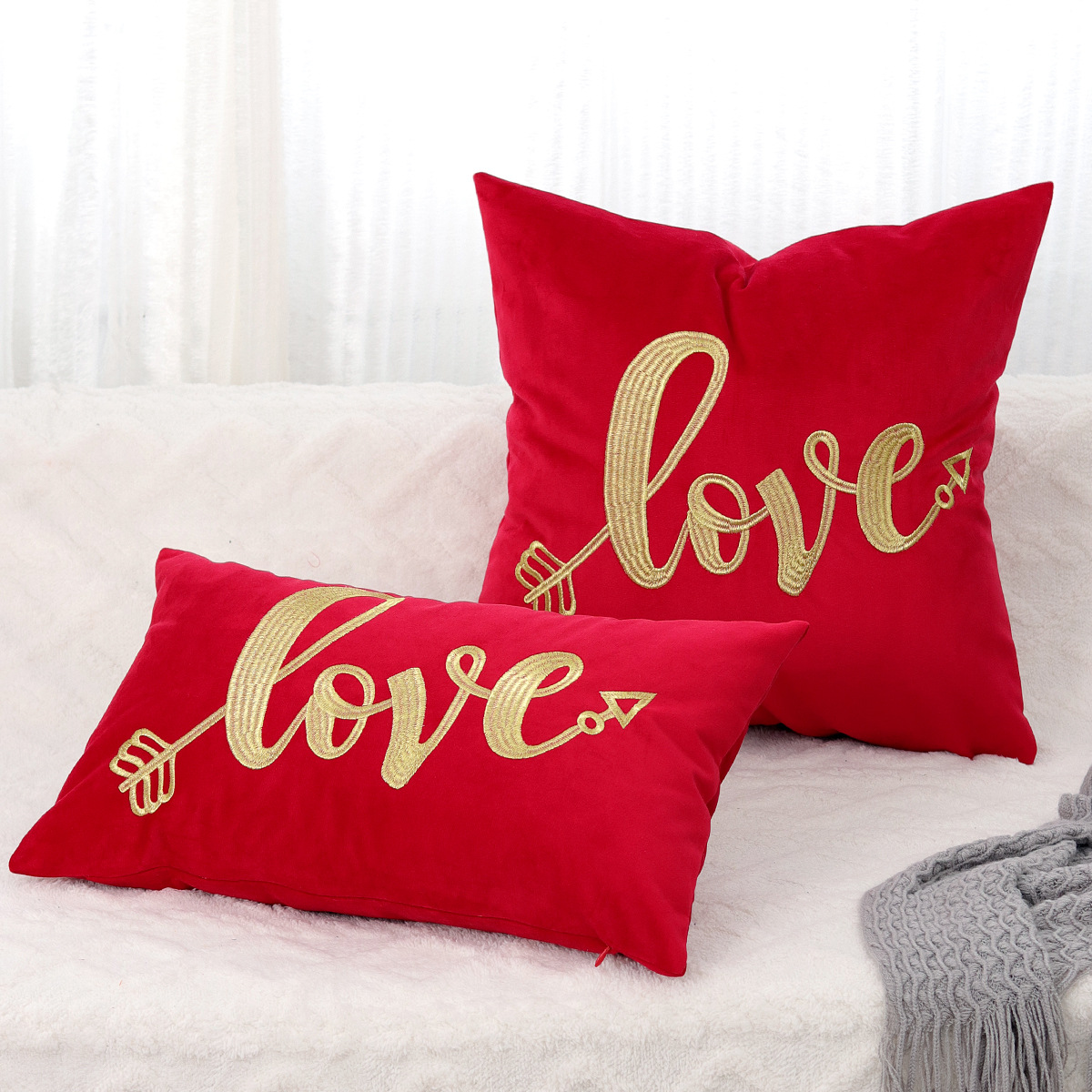 Fashion Letter Heart Shape Polyester Pillow Cases display picture 5