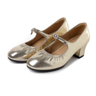 2025 Women's Xinjiang Dance Shoes, Uyghur Ethnic Dance Shoes, Performance Shoes, Heels, Gold and Silver Stage Shoes, Shiny