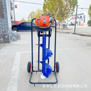 汽油脚踏螺旋打坑机 大棚地锚园林种树挖坑机 冻土层大马力钻地机