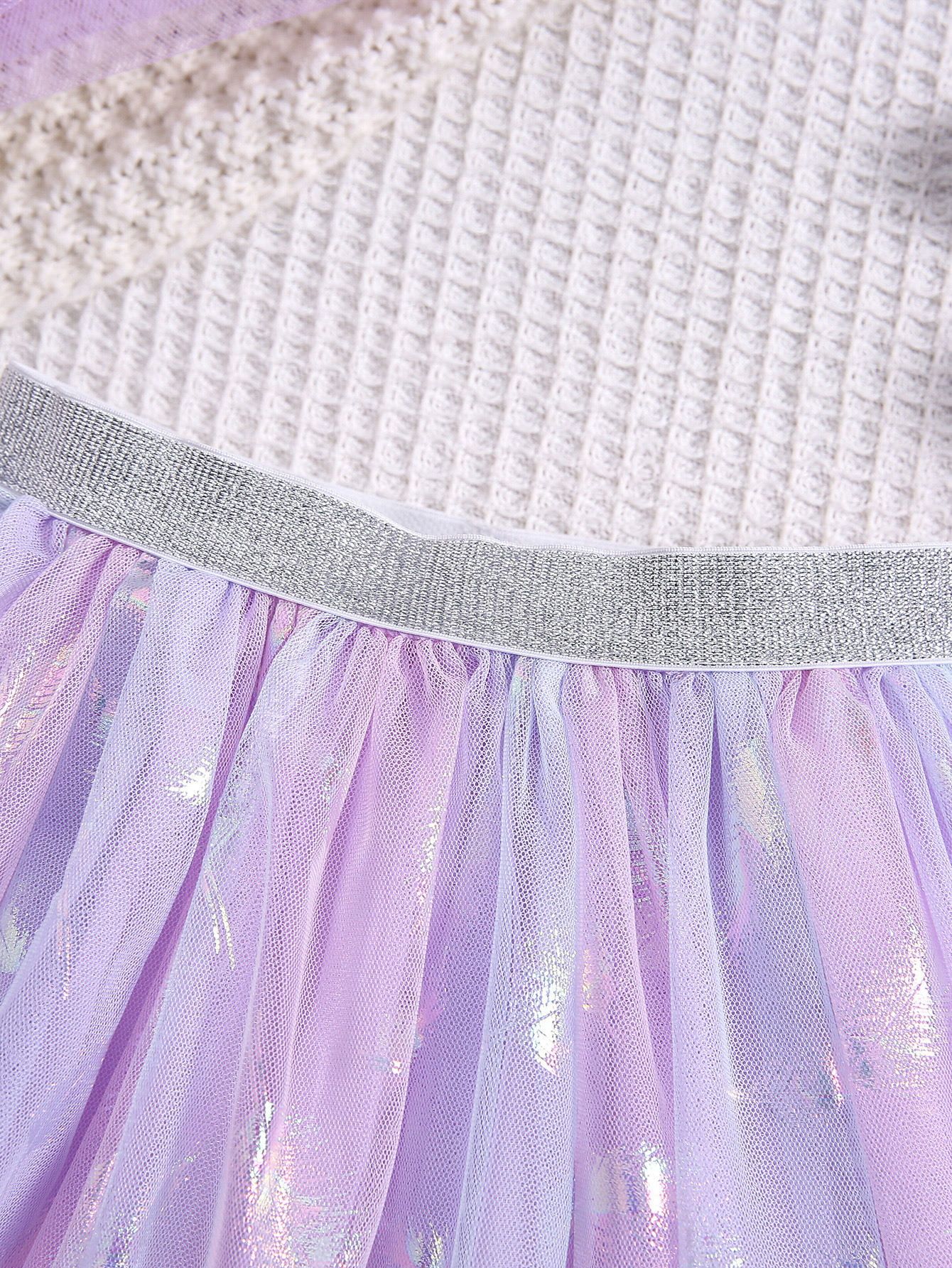 Niñas primavera y verano nuevo estilo extranjero vestido de malla universal coreano gradiente esponjoso vestido de la princesa Aisha mujer image 3