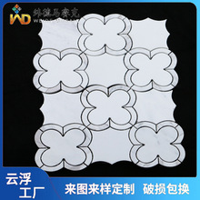 水刀拼花大理石马赛克背景墙玄关吧台墙面卫生间地面防滑砖马赛克