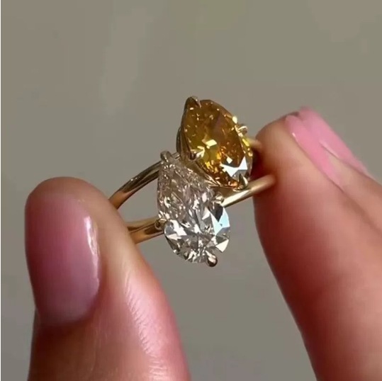 軽くて豪華でハイエンドのジルコンフルダイヤモンドリング、レトロな気質、絶妙でエレガントな人差し指オープンリング、スーパーフラッシュスタッキングリング|undefined