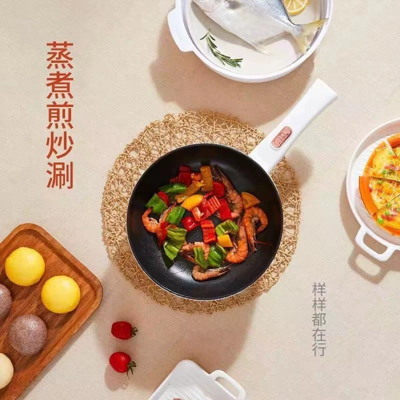Электрическая wok-машина с механическим управлением, 26 см, двухслойная, универсальная электрическая сковорода, многофункциональная бытовая, общежитие, жарка