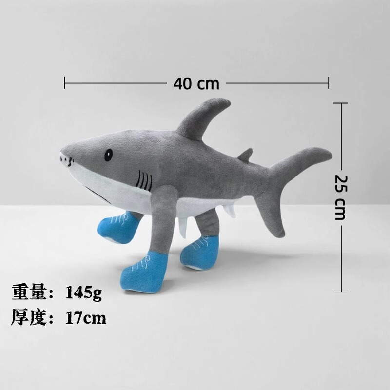 跨境热卖AI美国山海经毛绒公仔 tungtungsahur玩具鲨鱼木棍人玩偶|undefined