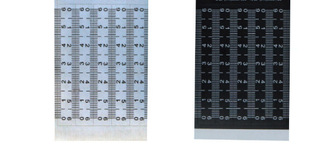 Black white color transparent two-color adhesive scale