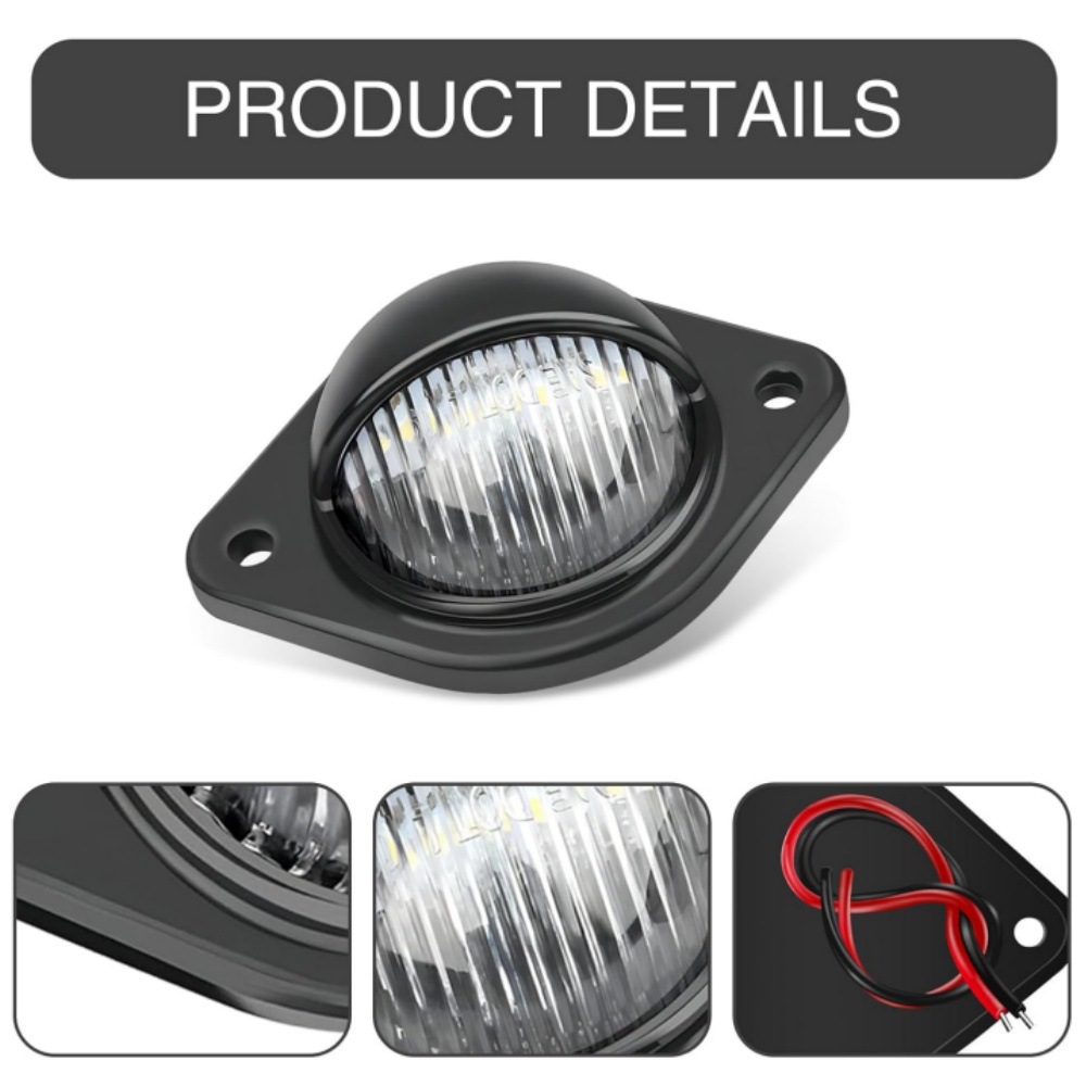 Car Light Manufacturer Has In-Stock 12V24V3Led Round License Plate Lights, Width Indicator Lights, Truck License Plate Lights