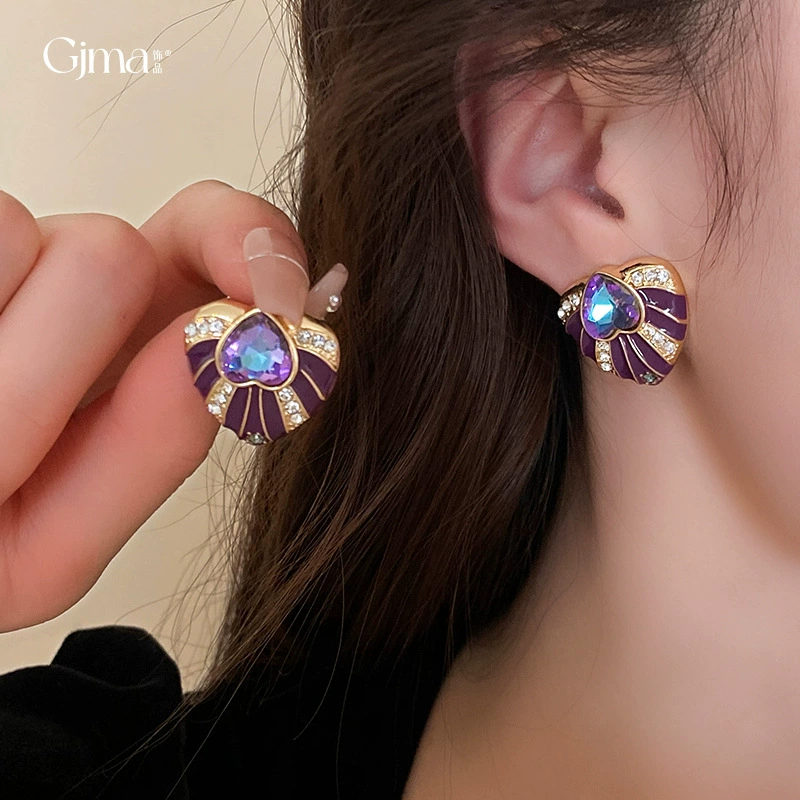 Серебряная игла, модный дизайн серег, французский стиль, легкая роскошь, стиль высокого качества
