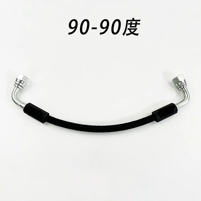 Tubing — Cooling Tube Teflon Braided - black-90-90-positive-30cm
