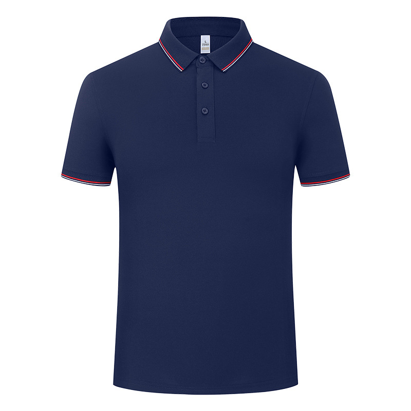 Xinjiang algodón largo frío elástico no deformado camiseta publicitaria de manga corta camiseta cultural polo ropa de trabajo personalizada